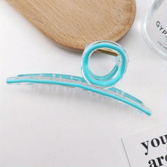 Enamel Painted Hair Claw Style Large Ponytail Holder Hair Accessories