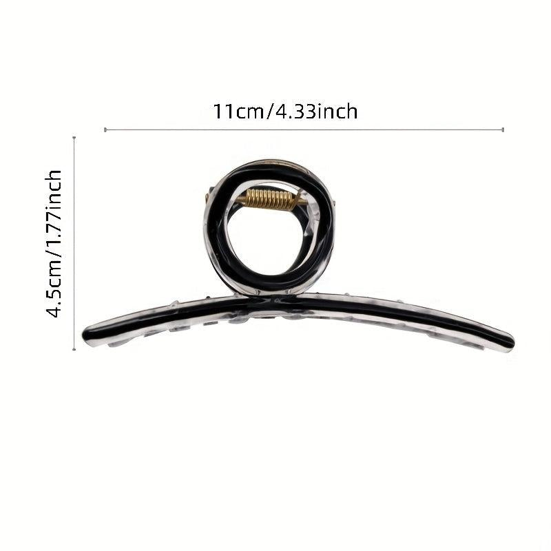 Enamel Painted Hair Claw Style Large Ponytail Holder Hair Accessories