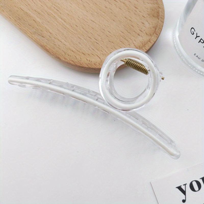 Enamel Painted Hair Claw Style Large Ponytail Holder Hair Accessories