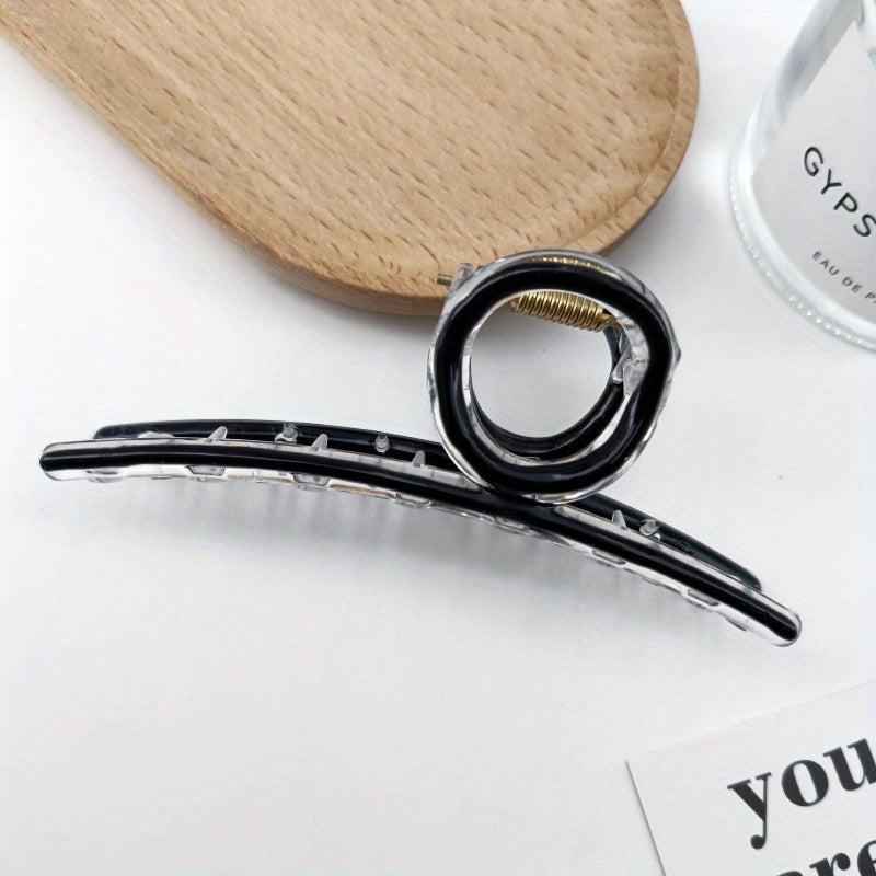 Enamel Painted Hair Claw Style Large Ponytail Holder Hair Accessories