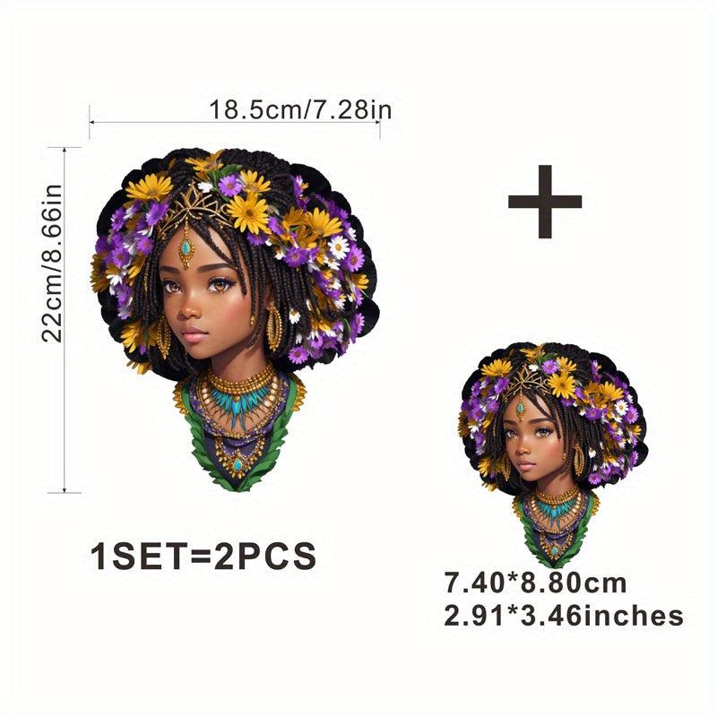 Dark Women Iron On Stickers Heat Transfer Patches DIY Accessories