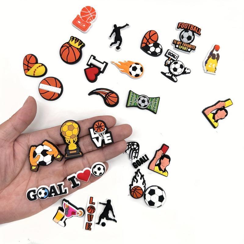 30pcs Football & Basketball Shoe Charms Party Favors Pack