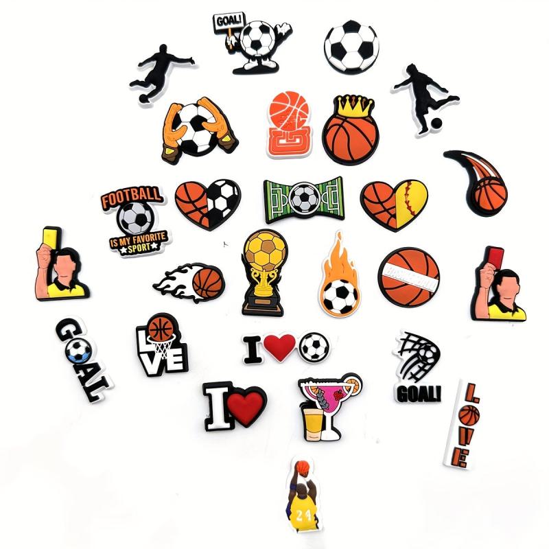 30pcs Football & Basketball Shoe Charms Party Favors Pack
