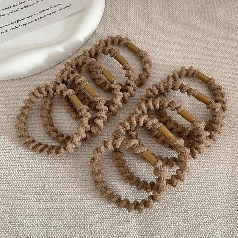 10 Pcs Female Wave Hair Tie Ponytail Holder Rubber Bands