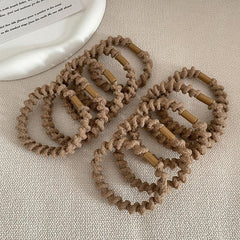 10 Pcs Female Wave Hair Tie Ponytail Holder Rubber Bands