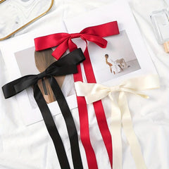 Ribbon Bow Hair Clip Duck Billed Clip For Side Hair Bang Braids