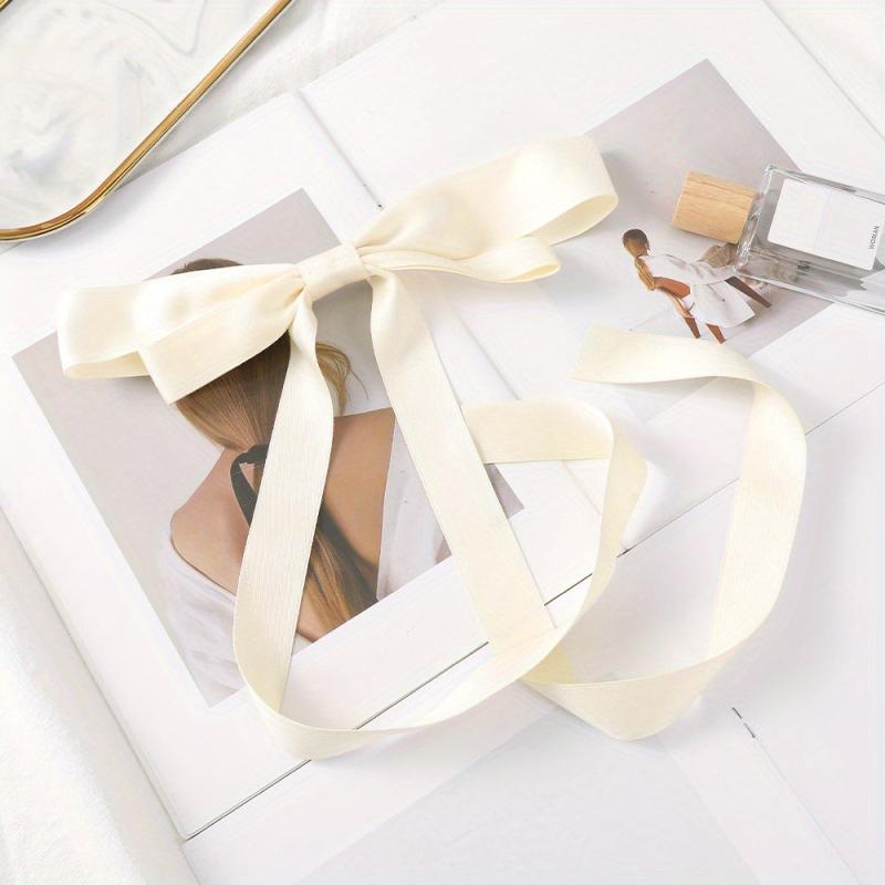 Ribbon Bow Hair Clip Duck Billed Clip For Side Hair Bang Braids