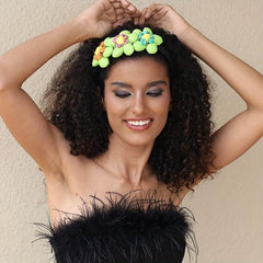 Green Flower Headband Soft Hair Accessories for Women Girls