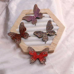 Rhinestone Butterfly Hair Clips Vintage Barrette Prom Accessories