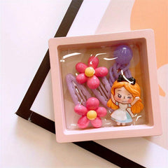 Baby Girls Hair Accessories Set - Flower Hair Tie & Princess Hair Clip