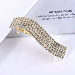 Rhinestone & Pearl Hair Clip French Barrette Accessory