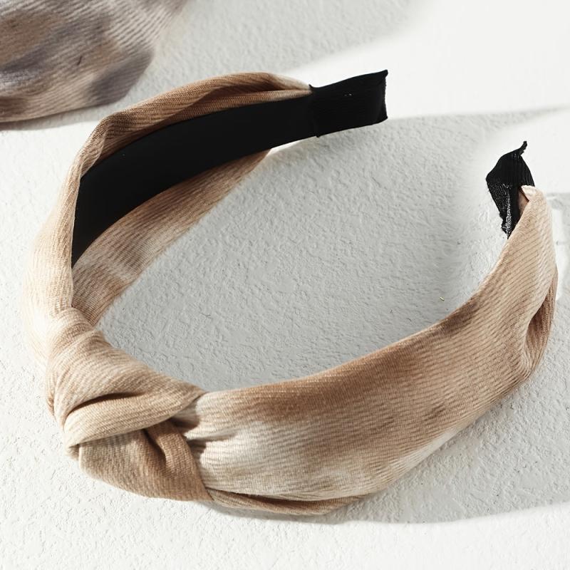 Tie Dye Velvet Knotted Headbands Vintage Head Wrap Hair Accessory