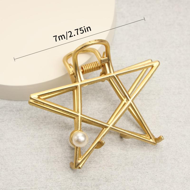 Large Metal Hair Claw Clips Hair Catch Barrette Jaw Clamp For Women