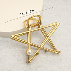 Large Metal Hair Claw Clips Hair Catch Barrette Jaw Clamp For Women