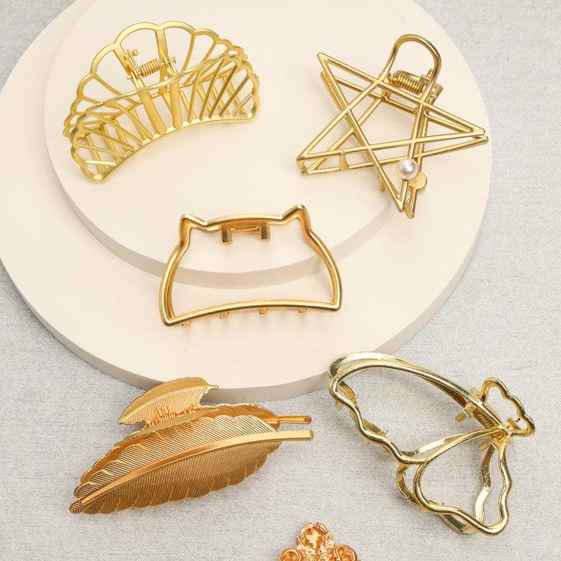 Large Metal Hair Claw Clips Hair Catch Barrette Jaw Clamp For Women