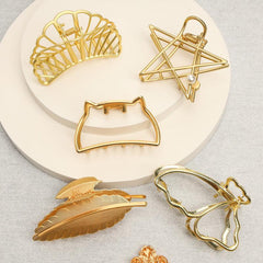 Large Metal Hair Claw Clips Hair Catch Barrette Jaw Clamp For Women