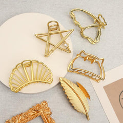 Large Metal Hair Claw Clips Hair Catch Barrette Jaw Clamp For Women