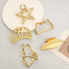 Large Metal Hair Claw Clips Hair Catch Barrette Jaw Clamp For Women