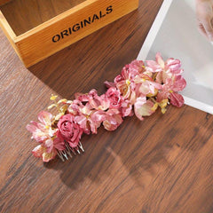Vintage Flower Hair Comb Bridal Headdress for Beach Vacation