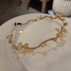Crystal Flower Hairband Rhinestone Head Hoop Women's Headwear