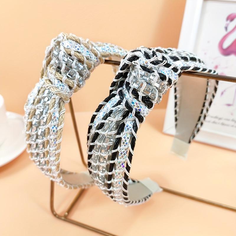 Boho Cross Knotted Headband Rope Braided Headdress Hair Accessories