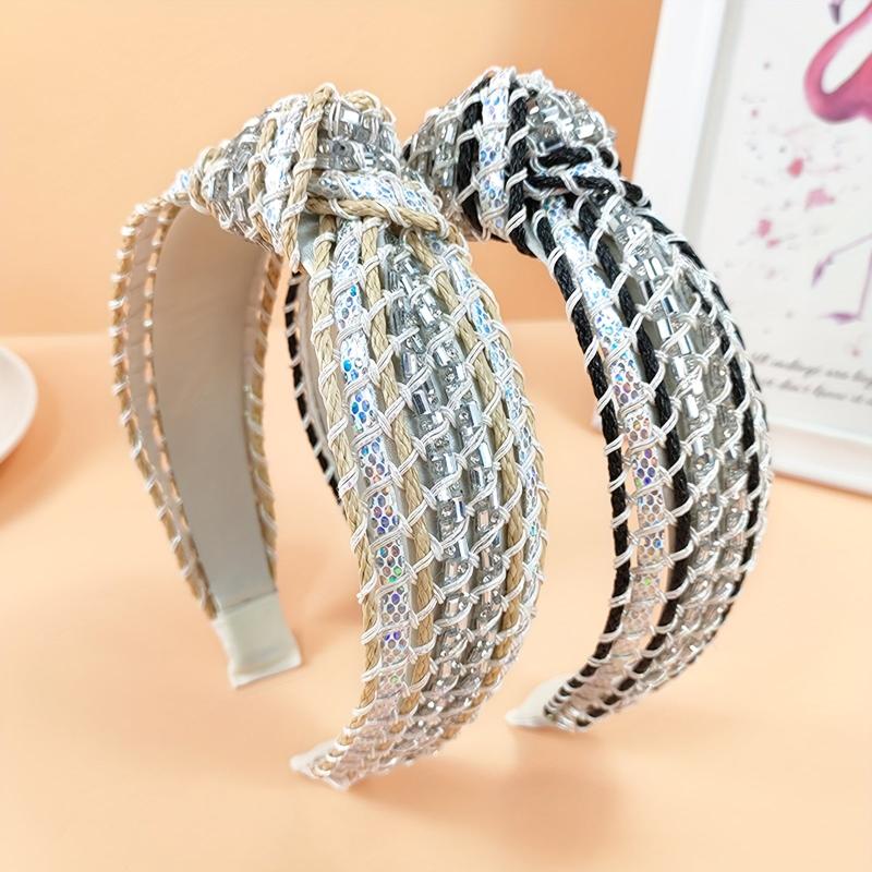 Boho Cross Knotted Headband Rope Braided Headdress Hair Accessories