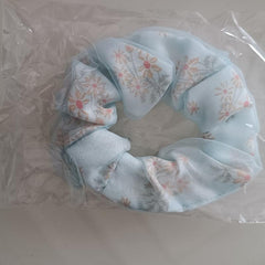 Floral Print Organza Scrunchies Hair Tie Ponytail Holder