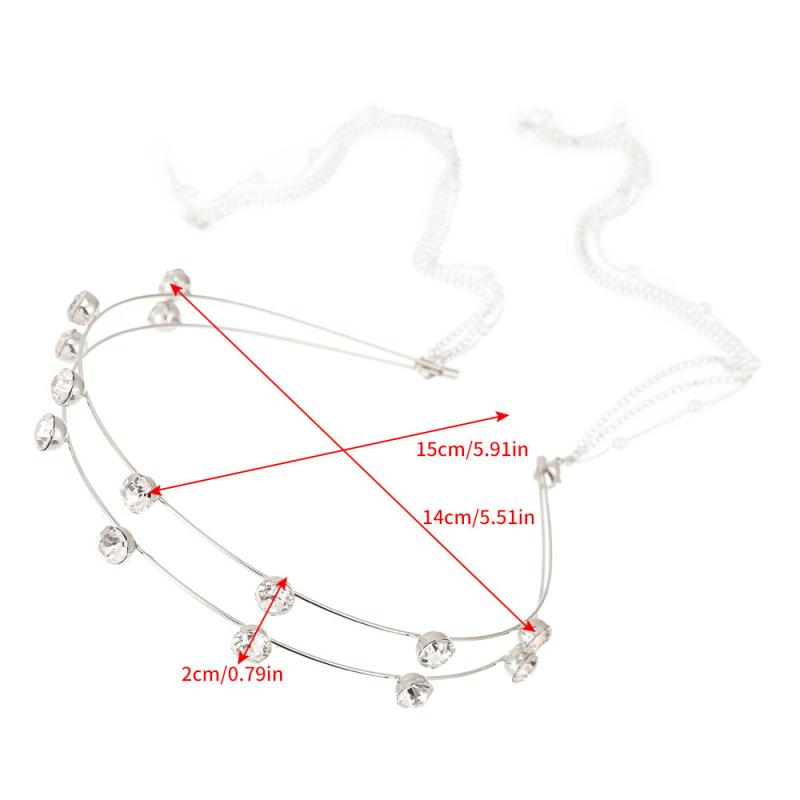 Rhinestone Tassel Bow Headband Bridal Hair Accessories