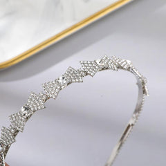 Rhinestone Tassel Bow Headband Bridal Hair Accessories