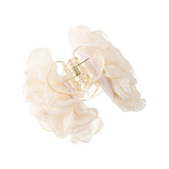 Large Fabric Flower Duck Billed Clip Ponytail Holder Nonslip Hair Claw