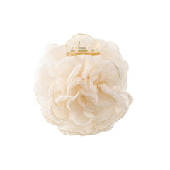 Large Fabric Flower Duck Billed Clip Ponytail Holder Nonslip Hair Claw