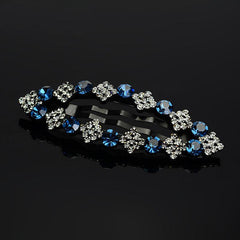 Vintage Rhinestone Snap Clip Metal Hair Clip