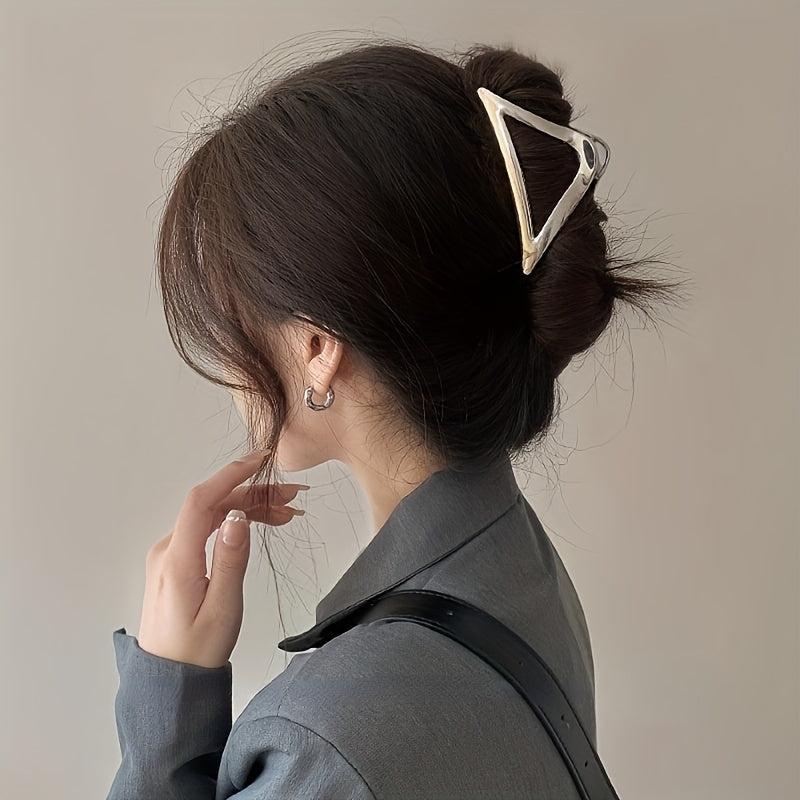 Triangle Frame Hollow Hair Claw Clip Vintage Hair Grip