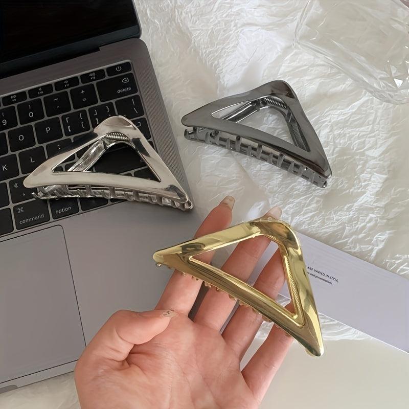 Triangle Frame Hollow Hair Claw Clip Vintage Hair Grip