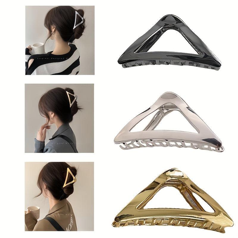 Triangle Frame Hollow Hair Claw Clip Vintage Hair Grip