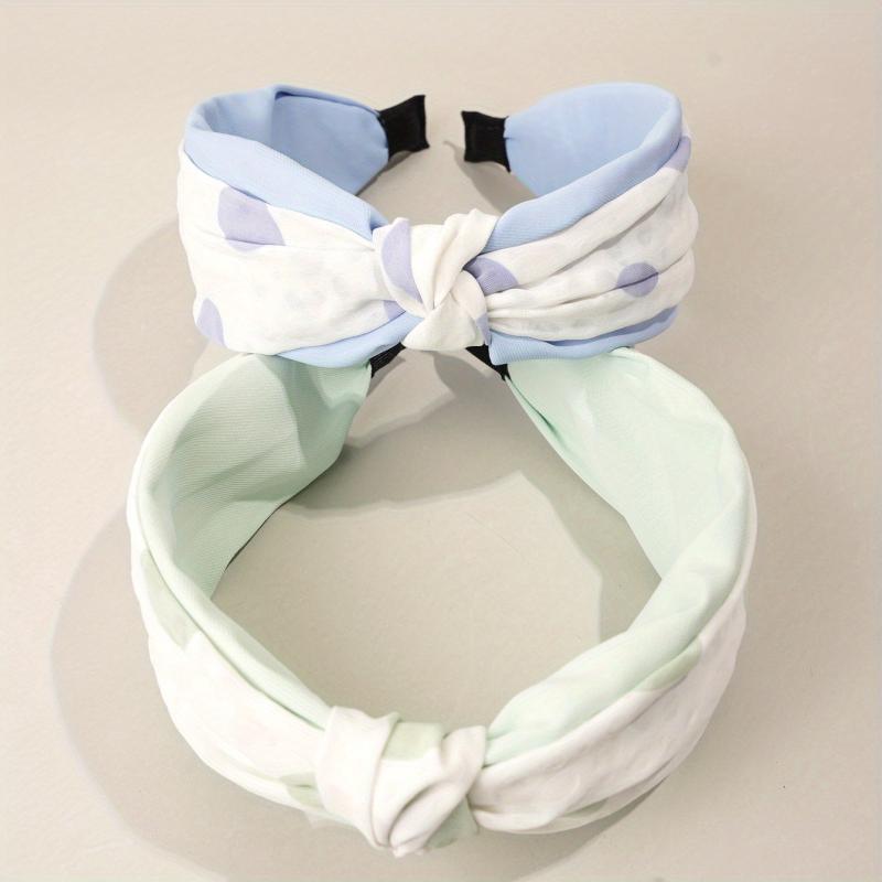Mesh Hairband Cloth Headband Wide Brim Headdress 2pcs Set