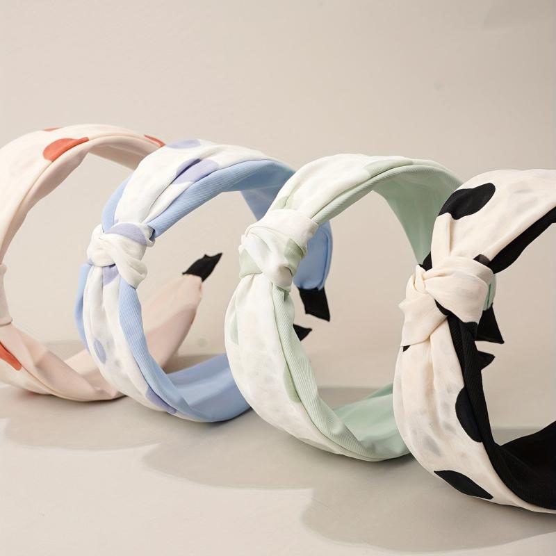 Mesh Hairband Cloth Headband Wide Brim Headdress 2pcs Set