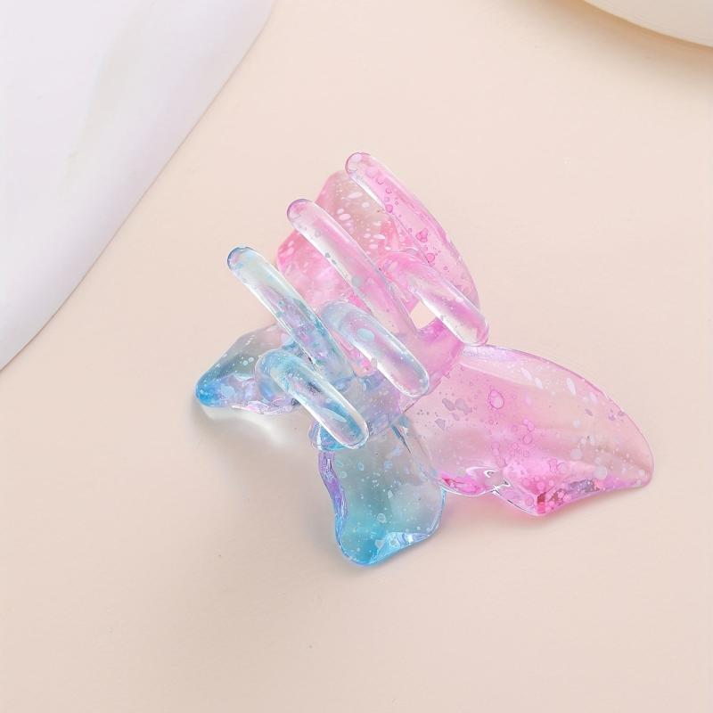 Gradient Butterfly Shaped Hair Claw Sweet Hair Claw Nonslip Ponytail Holder