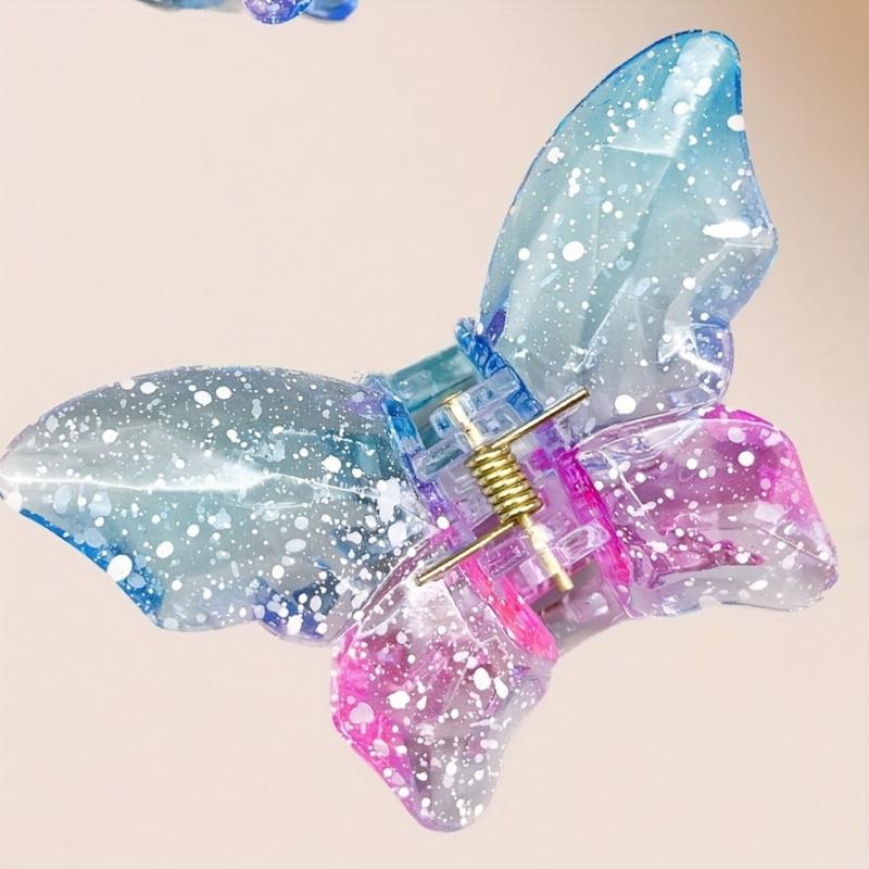 Gradient Butterfly Shaped Hair Claw Sweet Hair Claw Nonslip Ponytail Holder