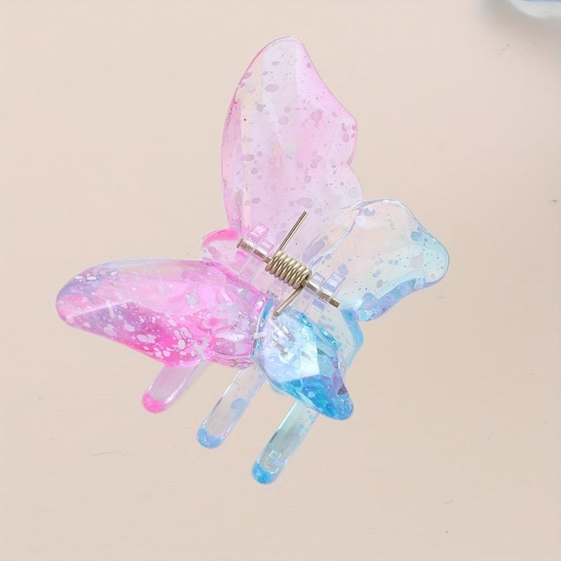 Gradient Butterfly Shaped Hair Claw Sweet Hair Claw Nonslip Ponytail Holder