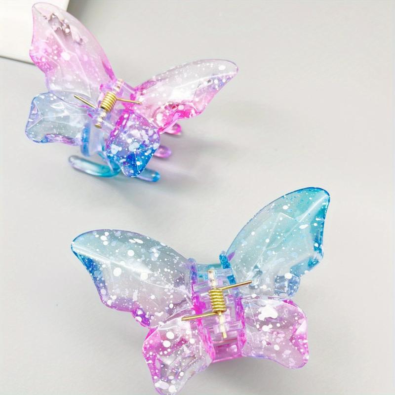 Gradient Butterfly Shaped Hair Claw Sweet Hair Claw Nonslip Ponytail Holder