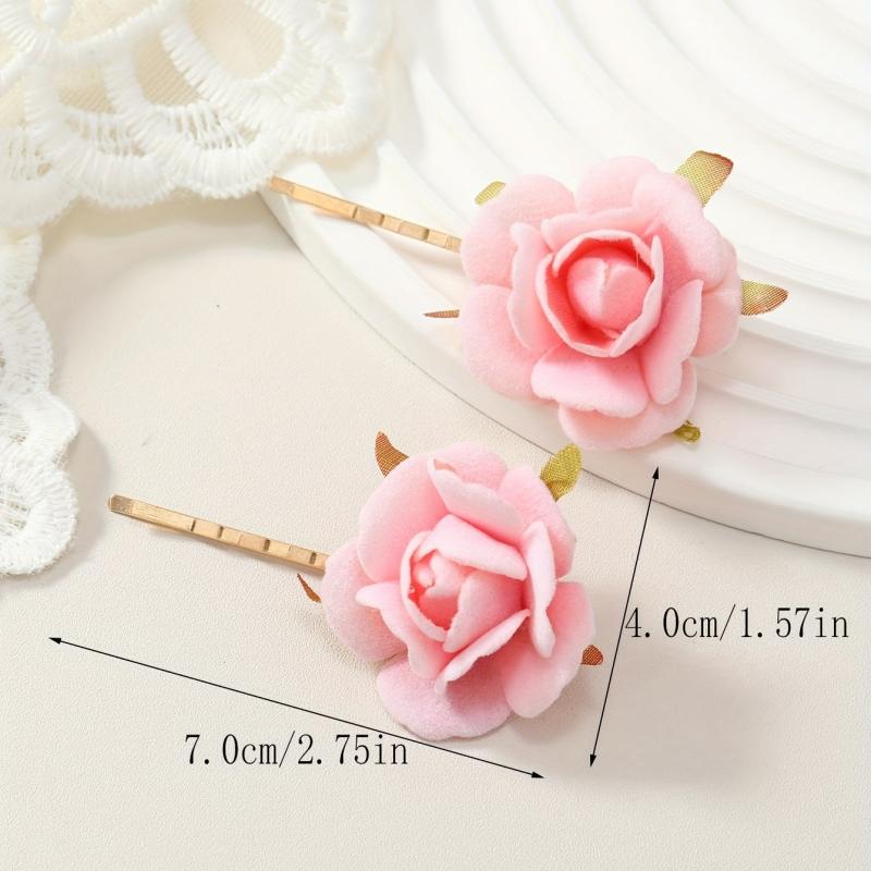 Boho Style Hair Pin With Flower Bridal Hair Clip for Wedding Party