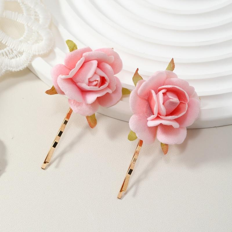 Boho Style Hair Pin With Flower Bridal Hair Clip for Wedding Party