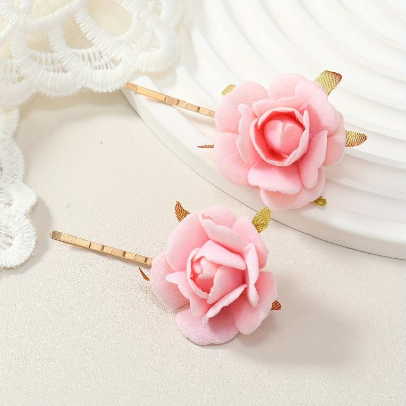 Boho Style Hair Pin With Flower Bridal Hair Clip for Wedding Party