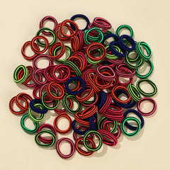 100pcs Mix Colors Stripe Hair Ties Hair Elastics For Girl