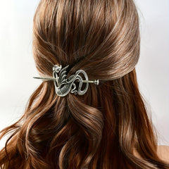 Vintage Dragon Hair Slide With Stick Alloy Headwear Non Slip Hair Accessory