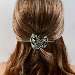 Vintage Dragon Hair Slide With Stick Alloy Headwear Non Slip Hair Accessory