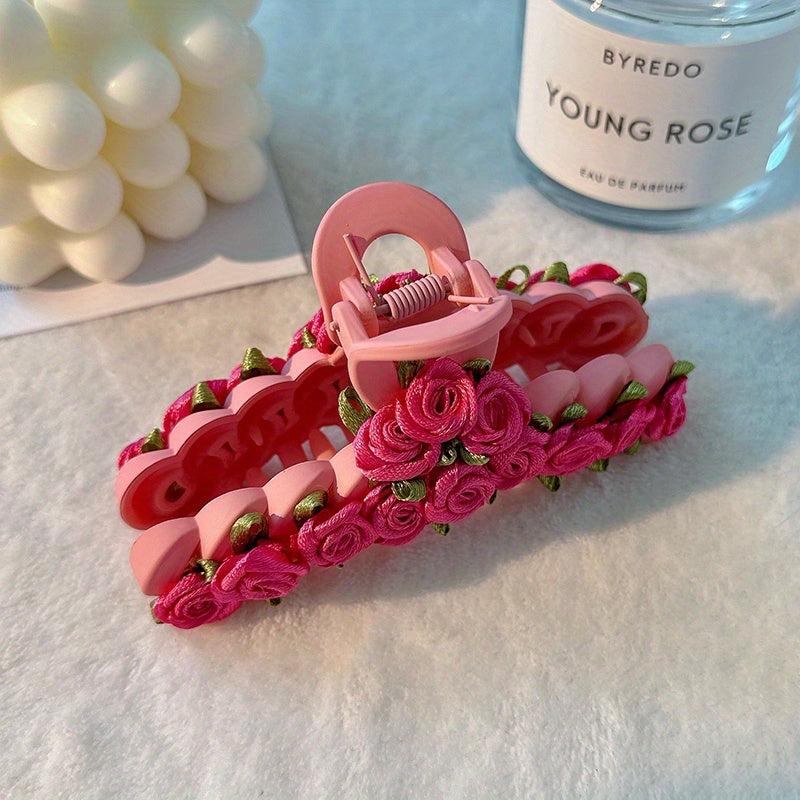 Colorful Flower Hair Claw Clip for Women Girls