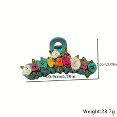 Colorful Flower Hair Claw Clip for Women Girls
