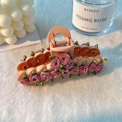 Colorful Flower Hair Claw Clip for Women Girls
